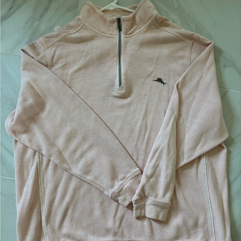 Tommy Bahama Pink Quarter-Zip Pullover